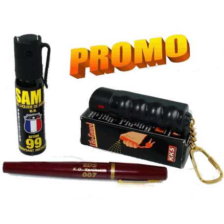 LOT SAC A MAIN : 3 Bombes lacrymogene de poche discrètes et efficaces. 