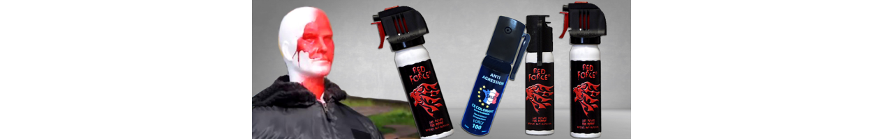 Bombe lacrymogène colorantes pour un marquage indélébile de l'agresseur